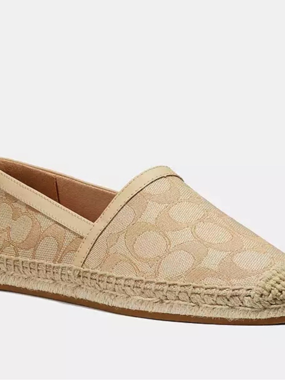 Coach Beige Signature Canvas Espadrille - Picture 5 of 5